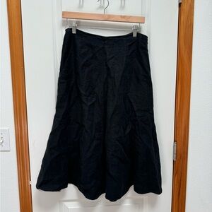 Black Linen Skirt